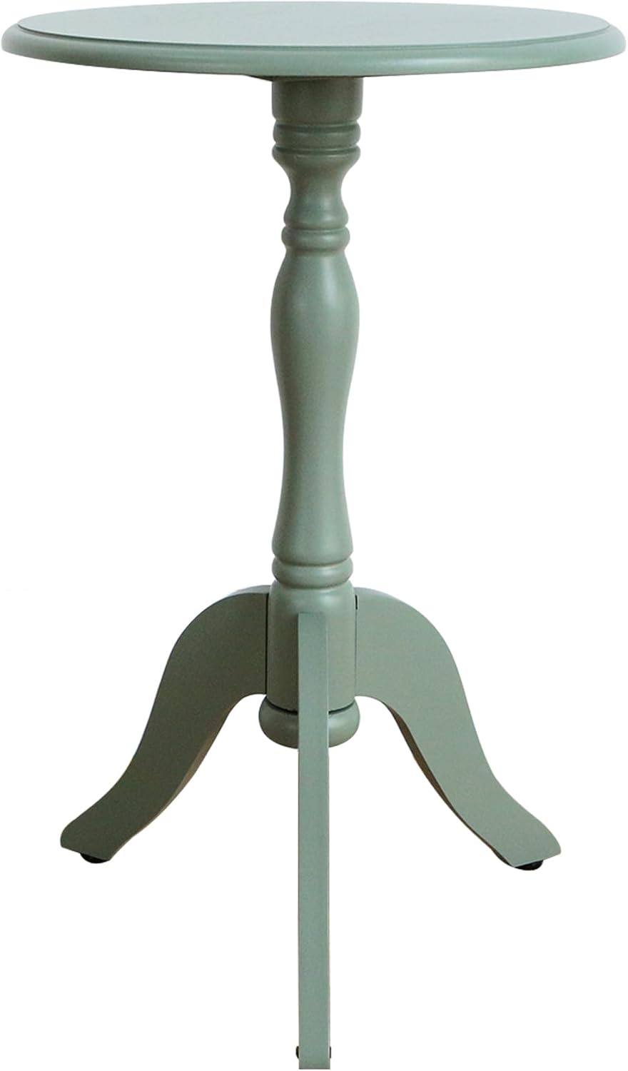 HLR Round Small End Table, Wooden Pedestal Side Coffee Tables, Vintage Accent Nightstand for Living Room, Bedroom, Entryway (1, Dark Brown)