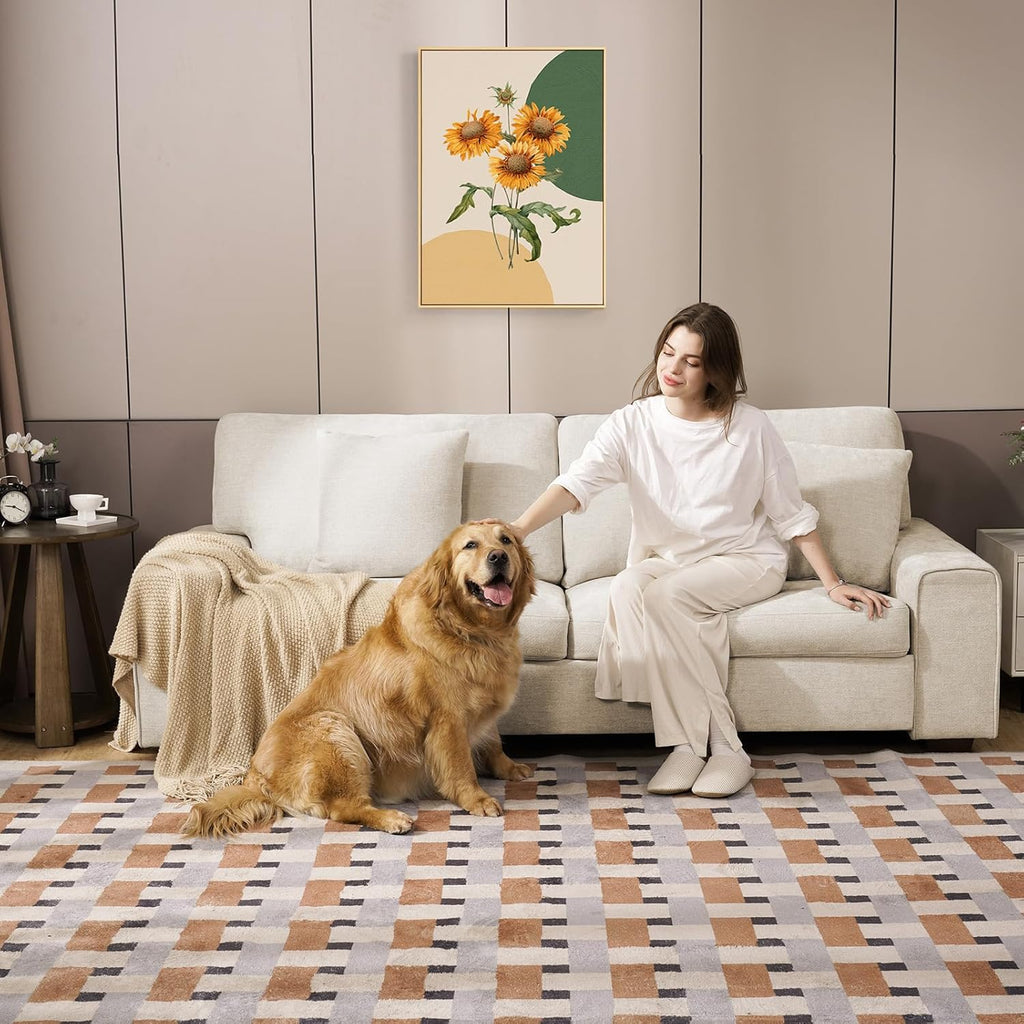 DOPEDIO Modern Loveseat Sofa for Living Room,Chenille Recliner, Removable Cover, Spring Cushions, Solid Wood Frame, Easy Assembly for Small Spaces (71.25inch，Beige)